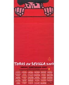 Bullfighting poster of the fair of Sevilla 2007