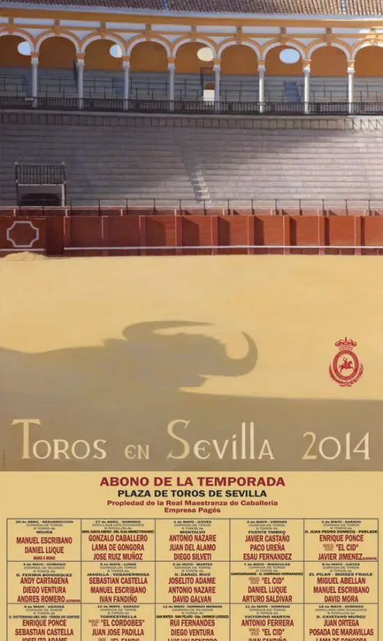 bullfighting poster sevilla 2014 for sale