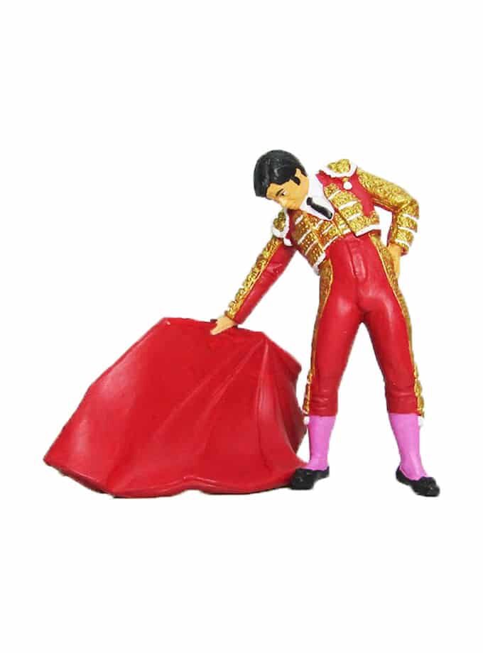 Figura de Torero con Muleta Meskebous rojo