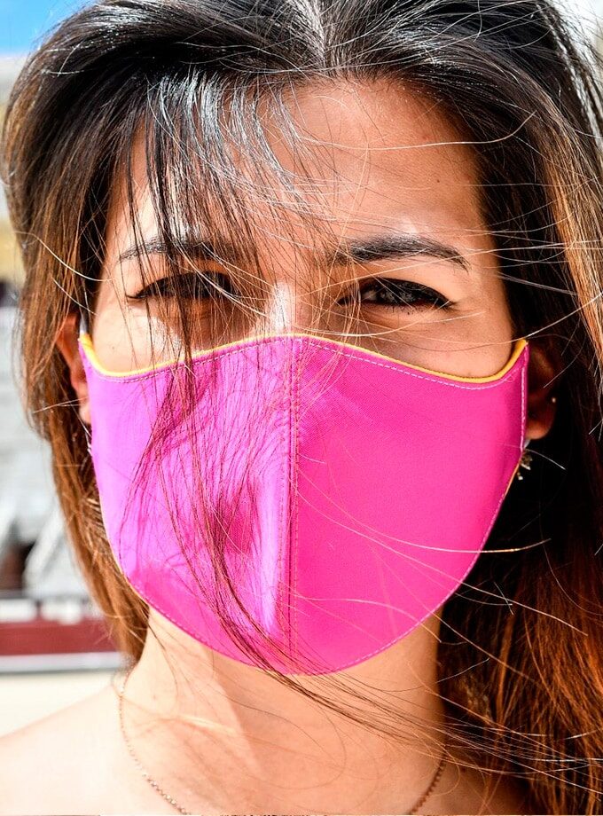 Masque facial de cape de torero rose avec filtre homologué