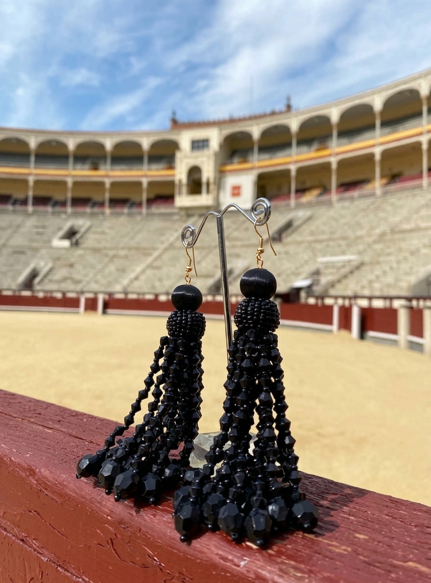 Black Suits of Lights Earrings