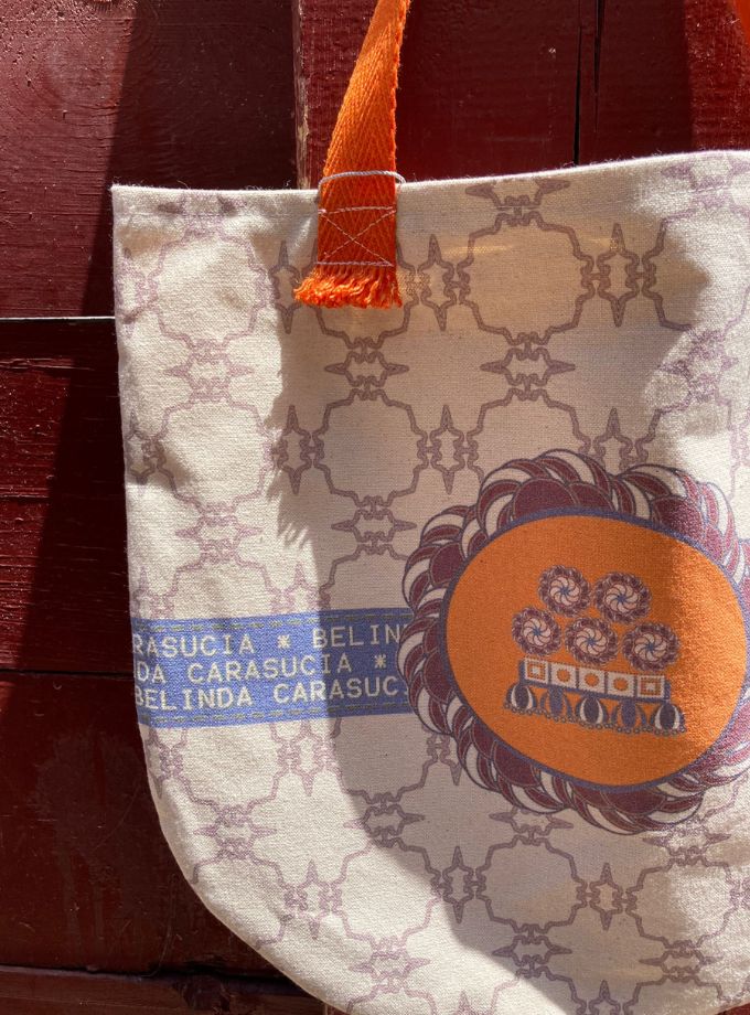 Yegüera orange canvas bags