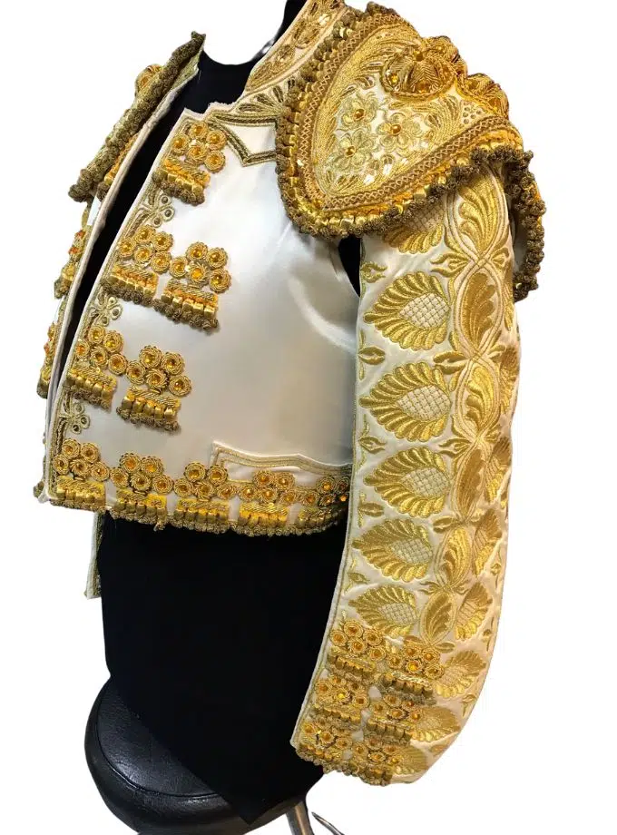 Gold and white bullfighter costume of Manuel Diaz El Cordobés