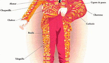 Parts of the bullfighter costume