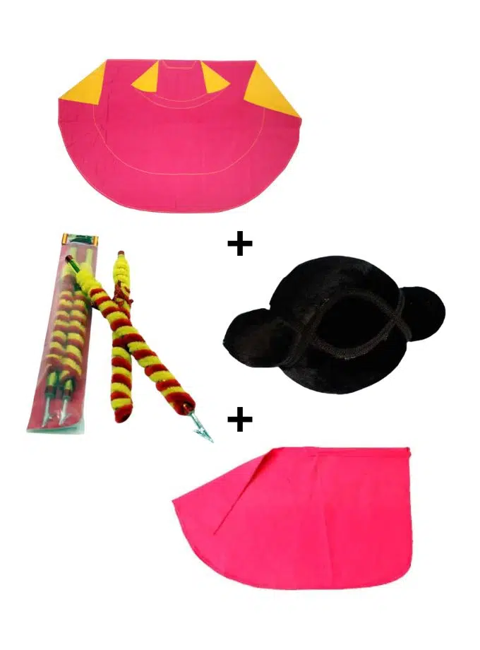 Pack capote + montera + muleta + banderillas de juguete