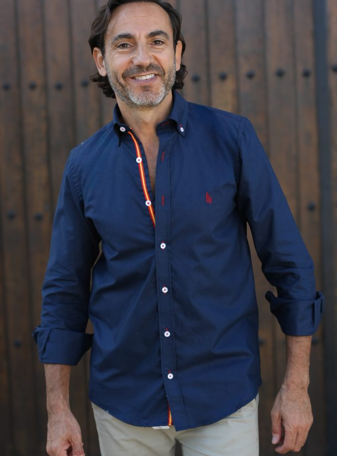 Camisa oxford azul