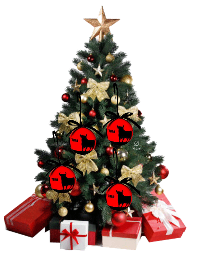 Set of 7 bullfighting Christmas balls