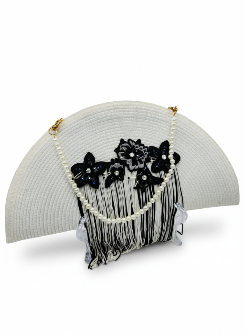 Cartera de Mano Flores Bordadas de Traje de Luces