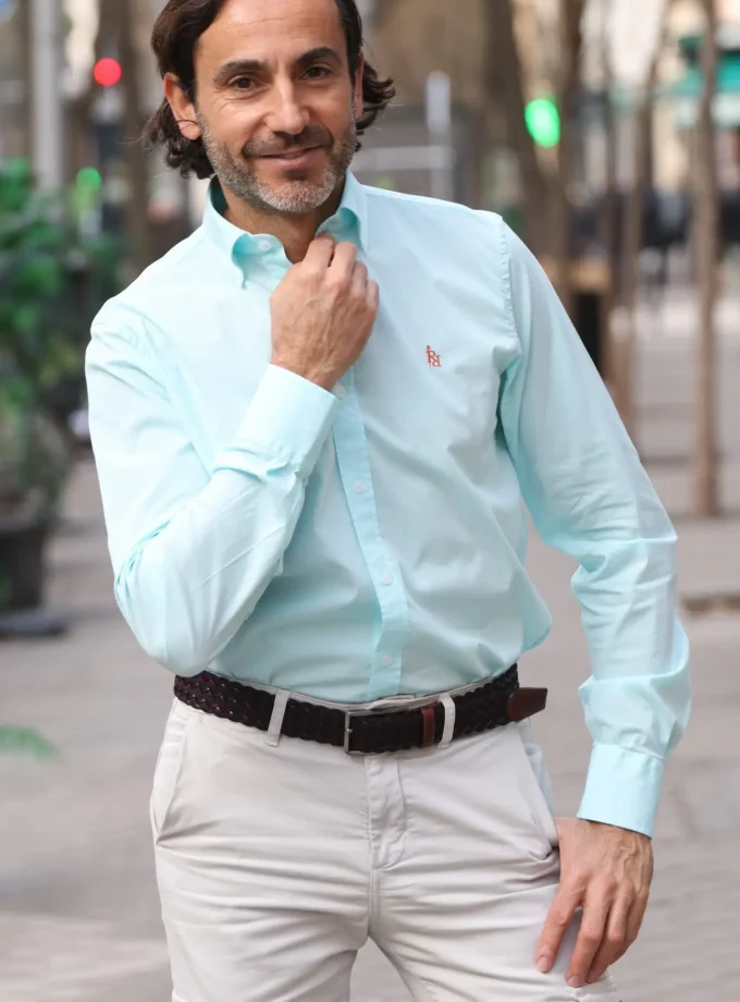 Camisa de algodón con logo bordado RqueR
