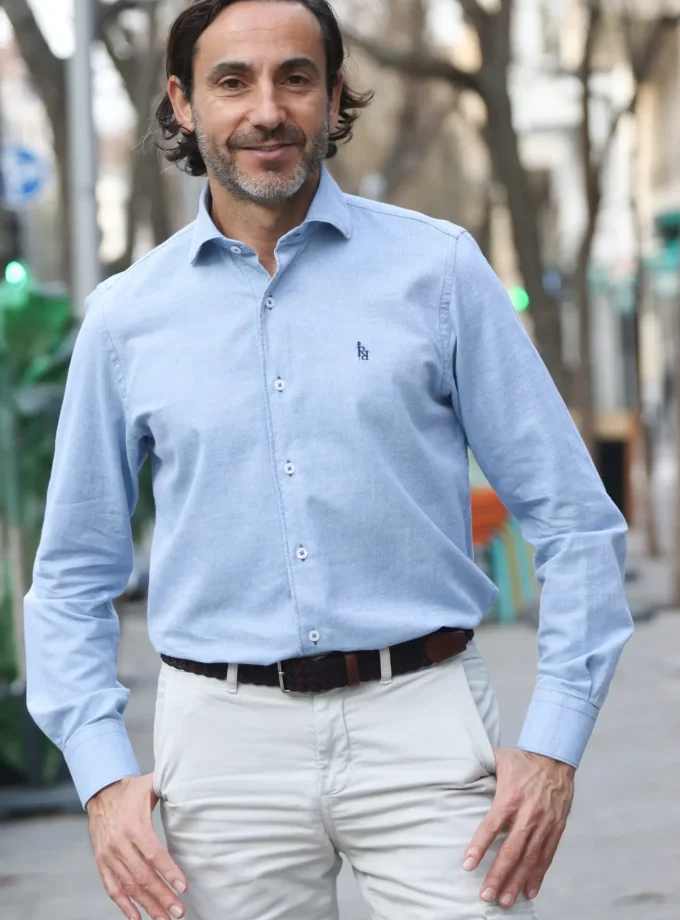 Camisa piqué azul claro RqueR