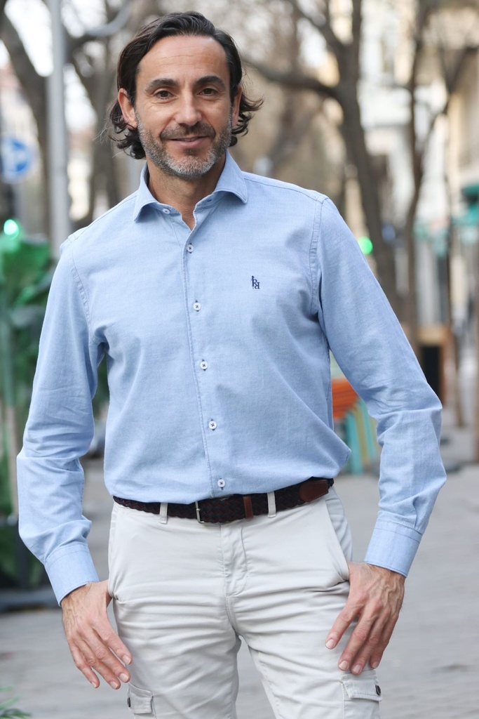 Camisa piqué azul claro RqueR - Imagen 2
